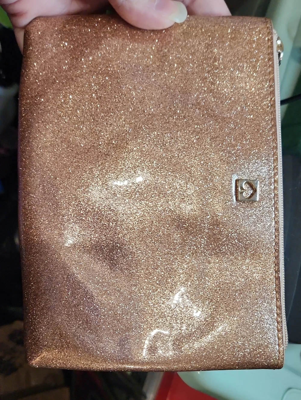 Sparkling Rose Gold Women's Clutch Wallet - Kate Spade